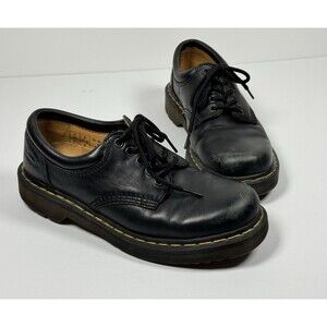 Dr‎ Martens 8053 Oxford Shoes Men US 8 Women 9 Black Leather Air Cushioned Sole